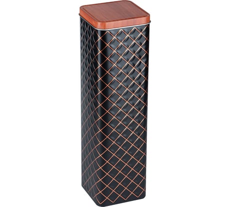 Банка для спагетти Mallony жестяная classico nero, объем 2.1 л, размер 8, 5x30 см, квадратная, с крышкой 105052