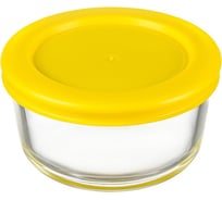 Контейнер с крышкой для запекания и хранения Smart Solutions круглый, 236 мл, желтый SFE-SS-CN-GLS-YEL-236
