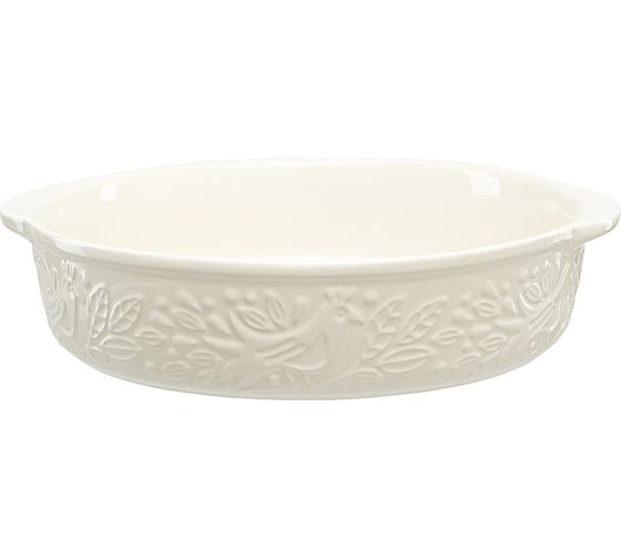 Блюдо для запекания Liberty Jones Birds of Paradise, Ø33 см, кремовое LJ0000135