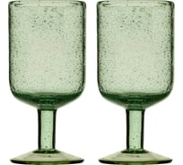 Набор бокалов для вина Liberty Jones Flowi, 410 мл, зеленые, 2 шт. HM-LJ-FL-WGLS-G410-2