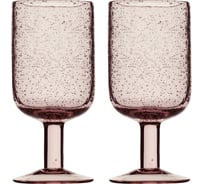 Набор бокалов для вина Liberty Jones Flowi, 410 мл, розовые, 2 шт. HM-LJ-FL-WGLS-P410-2
