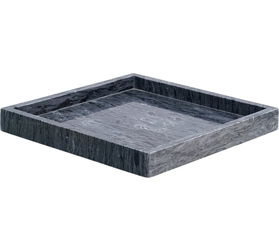 Поднос Bergenson Bjorn Marm, 25x25 см, черный мрамор BB000086 1