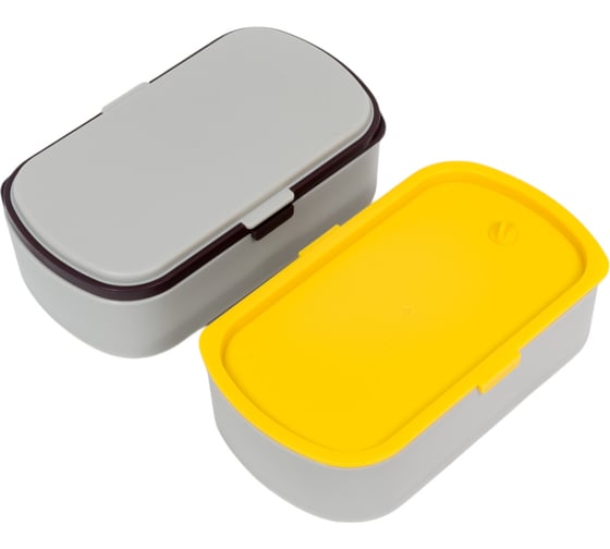 Ланч-бокс Smart Solutions с приборами Food Time, 1 л, серый SS-LBDL-PP-GR-1