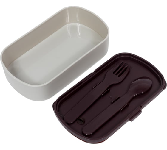 Ланч-бокс Smart Solutions с приборами Food Time, 1 л, серый SS-LBDL-PP-GR-1