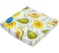 Салфетки бумажные 33x33 Авокадо 2слоя 20листов Лилия 8011