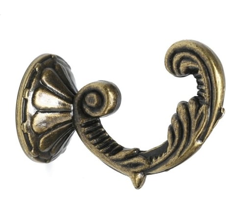 Крючок для штор ТУНДРА KS002, однорожковый, цвет бронза 3241488