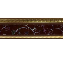 Багет Эскар 7 см, антик, инкрустация бордо, 250 см, 29603250