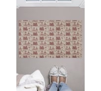 Придверный коврик в прихожую JOYARTY с принтом Парижское настроение, 45х75 см door_423752