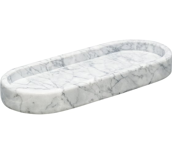 Поднос Bergenson Bjorn Marm, 25x10 см, белый мрамор BB000096