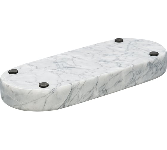 Поднос Bergenson Bjorn Marm, 25x10 см, белый мрамор BB000096