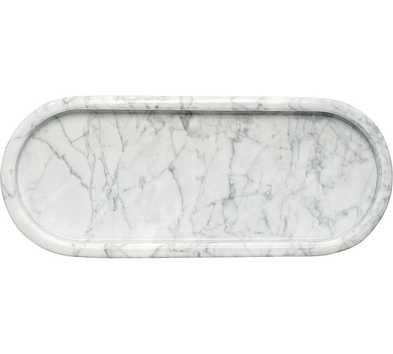 Поднос Bergenson Bjorn Marm, 25x10 см, белый мрамор BB000096