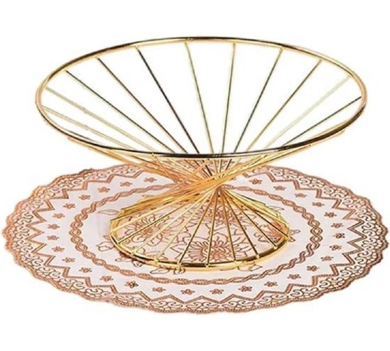 Ваза для фруктов Homium Kitchen, Gold золотой, витая fruit02gold