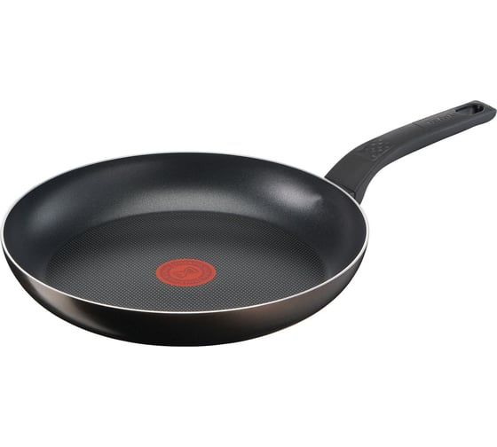 Сковорода TEFAL Easy Plus 04206128 круглая 28 см несъемная ручка без крышки черный 9100042516 1610814 1