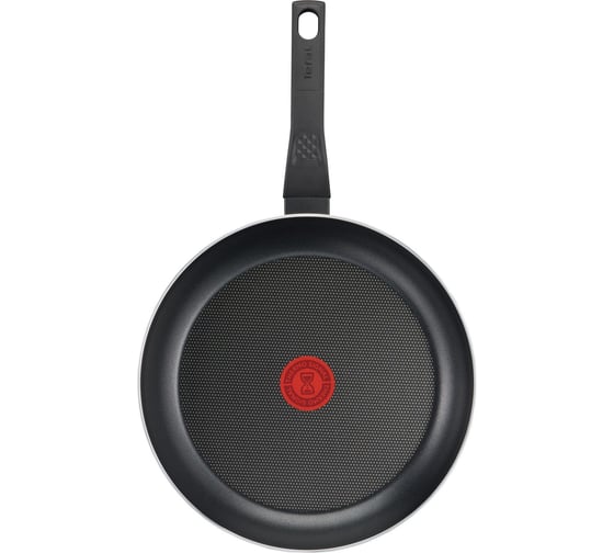 Сковорода TEFAL Easy Plus 04206128 круглая 28 см несъемная ручка без крышки черный 9100042516 1610814