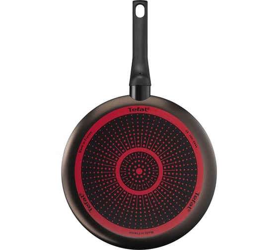 Сковорода TEFAL Easy Plus 04206128 круглая 28 см несъемная ручка без крышки черный 9100042516 1610814