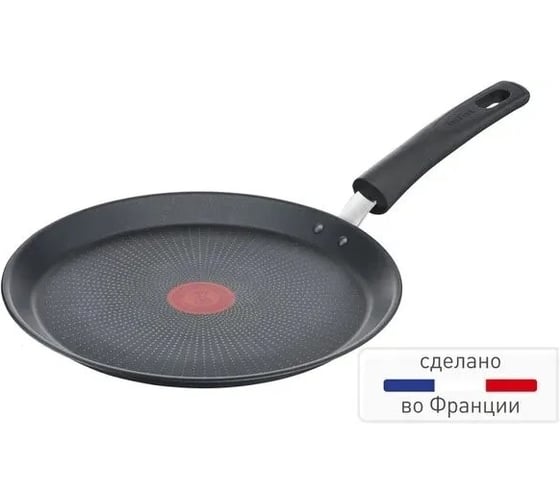 Блинная сковорода TEFAL Easy Chef G2703872 круглая 25 см несъемная ручка без крышки черный 2100118267 1443688