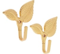 Крючок для штор ТУНДРА KS009, однорожковый, цвет золото 4645221