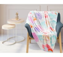 Покрывало-плед Guten Morgen Велсофт, Акварель, 200x220 см ПФакв-200-220