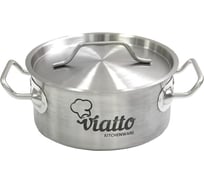 Кастрюля Viatto Commercial нержавеющая сталь с тройным дном 140x85 мм объем 1.3 л с двумя ручками 101612 74541