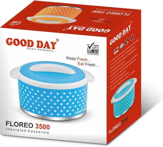 Термокастрюля GOOD DAY FLOREO 3500 мл Blue GC10135BE