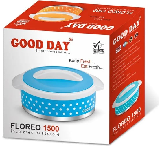 Термокастрюля GOOD DAY FLOREO 1500 мл Blue GC10115BE