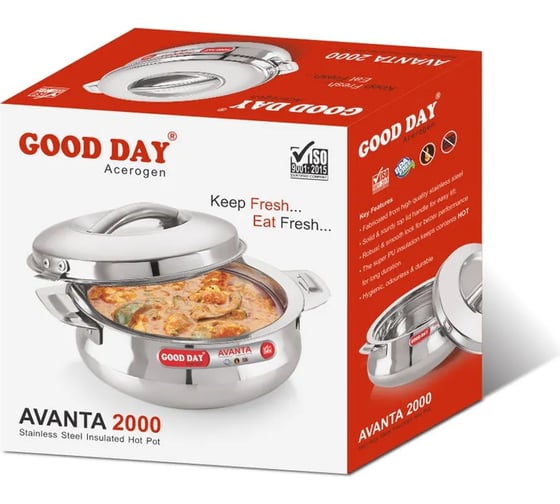 Термокастрюля GOOD DAY AVANTA 2000 мл Steel GC15520SL