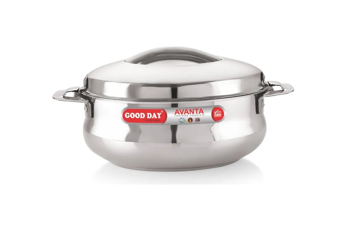 Термокастрюля GOOD DAY AVANTA 3000 мл Steel GC15530SL - выгодная цена,  отзывы, характеристики, фото - купить в Москве и РФ