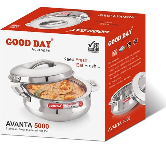 Термокастрюля GOOD DAY AVANTA 5000 мл Steel GC15550SL