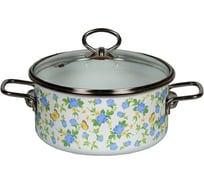 Кастрюля Vitross summer time эмалированная цилиндрическая, 3 л, белоснежная ТП11397