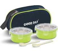 Ланч-бокс GOOD DAY EAT FRESH 2x330 мл Green GL33566GN