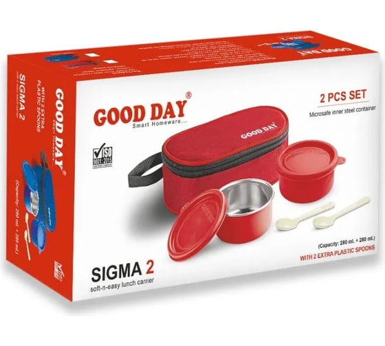 Ланч-бокс GOOD DAY SIGMA 2x280 мл Red GL33328RD