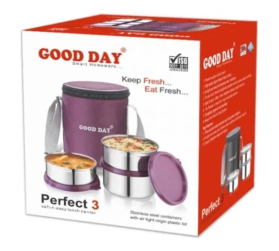 Ланч-бокс GOOD DAY PERFECT 3 425 + 425 + 550 мл Purple GL37335PE
