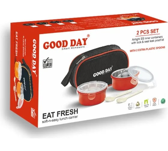 Ланч-бокс GOOD DAY EAT FRESH 2x330 мл Red GL33566RD