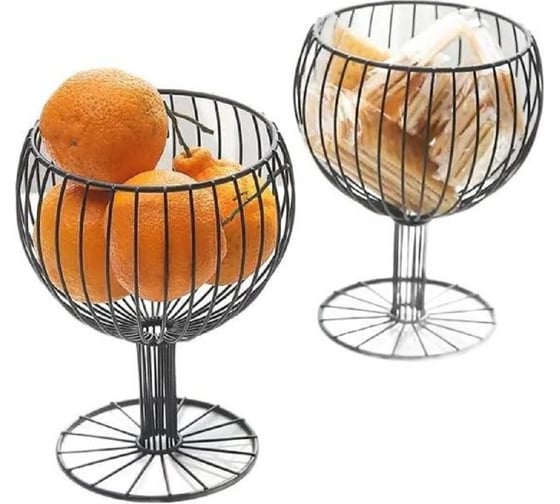 Ваза Homium Kitchen, Trends, для фруктов, черный, 18x18x23 fruit01black