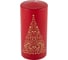 Свеча Волшебная страна deco christmas 56x120 мм, ель, золото на бордовом 103400 1