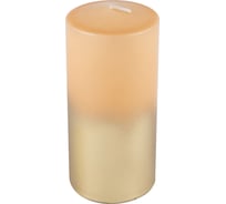 Свеча Волшебная страна deco christmas 50x100 мм, бежево-золотая 106153