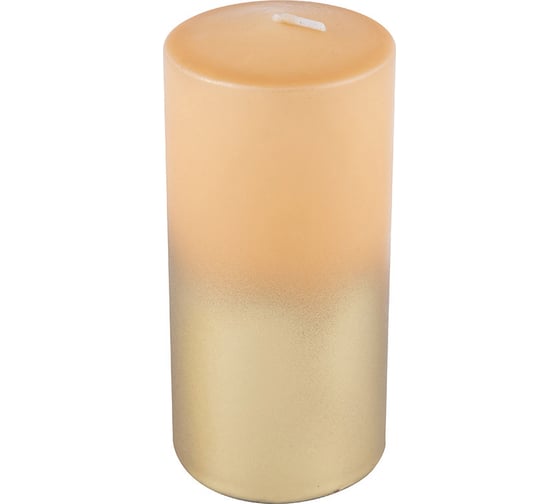 Свеча Волшебная страна deco christmas 50x100 мм, бежево-золотая 106153 1