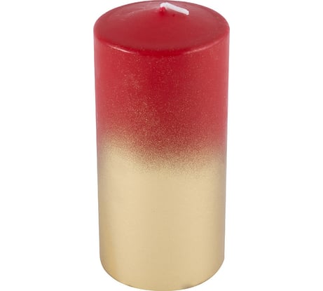 Свеча Волшебная страна deco christmas 50x120 мм, бордово-золотая 106154