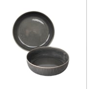 Набор тарелок Homium Kitchen, 2 шт., серый, D20 см, с высокими бортами set2grayD20cm