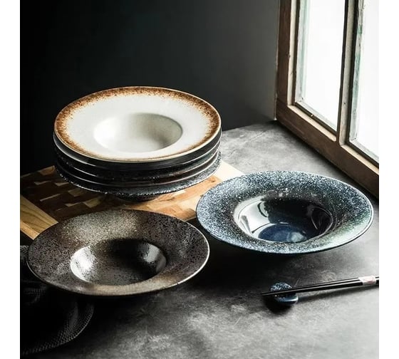 Набор тарелок Homium Bohemia Top, 2 шт., черный, D26.5 см SETBohemia03