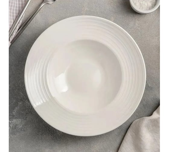 Набор тарелок Homium Collection, 2 шт., D22,5 см, белый, пластик set2white03