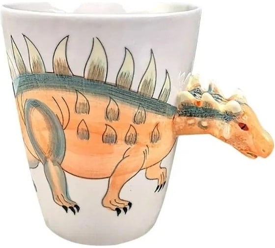Кружка Homium Kitchen Animals Dinosaur, 400 мл, оранжевый, стегозавр cup7