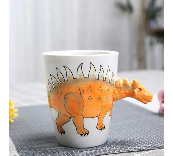 Кружка Homium Kitchen Animals Dinosaur, 400 мл, оранжевый, стегозавр cup7