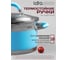 Кастрюля Lara серия SKY BLUE нержавеющая сталь, 9x16 см, 1.7 л, стальные ручки, капсул индукционное дно, слив крышка LR02-440 4
