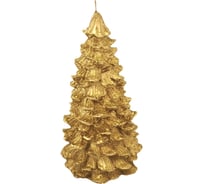 Свеча Волшебная страна елочка, золотая, 10,5 см, лак 106139