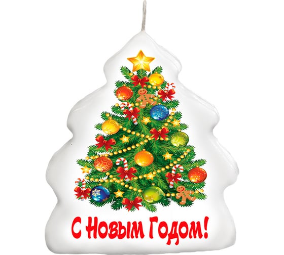 Свеча-барельеф Волшебная страна новогодняя елочка 106163