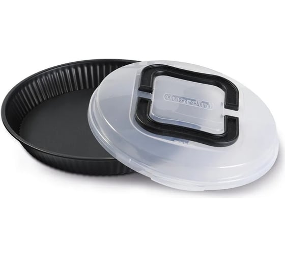 Круглая рифленая форма для выпечки с крышкой для переноски GUARDINI Bake Away 28 см 56028FPBAK 1