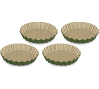 Набор форм для выпечки тарталеток GUARDINI Bake Natural 4 шт., 12 см 36204CARVEE