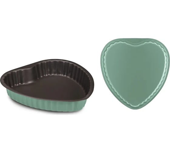 Форма для выпечки GUARDINI Bon Ton Сердце зеленая, 25x25 см 70800PAGBHEE