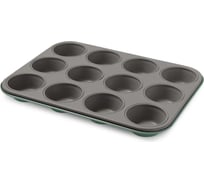 Форма для 12 маффинов GUARDINI Bon Ton зеленая, 35x27 см 74912PAGBHEE